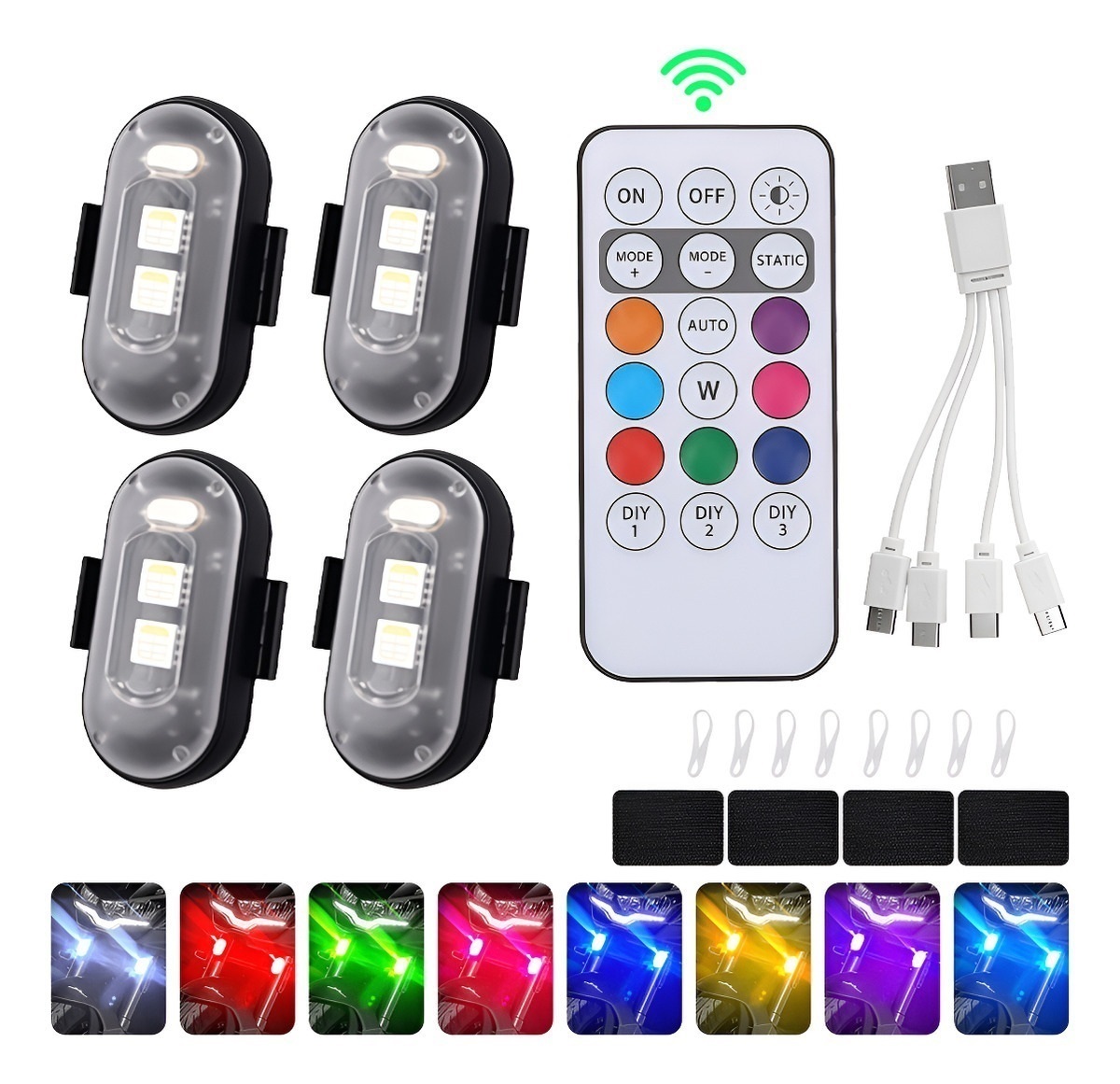 Drone Led Light - 4 قطع أضواء ستروب LED مع