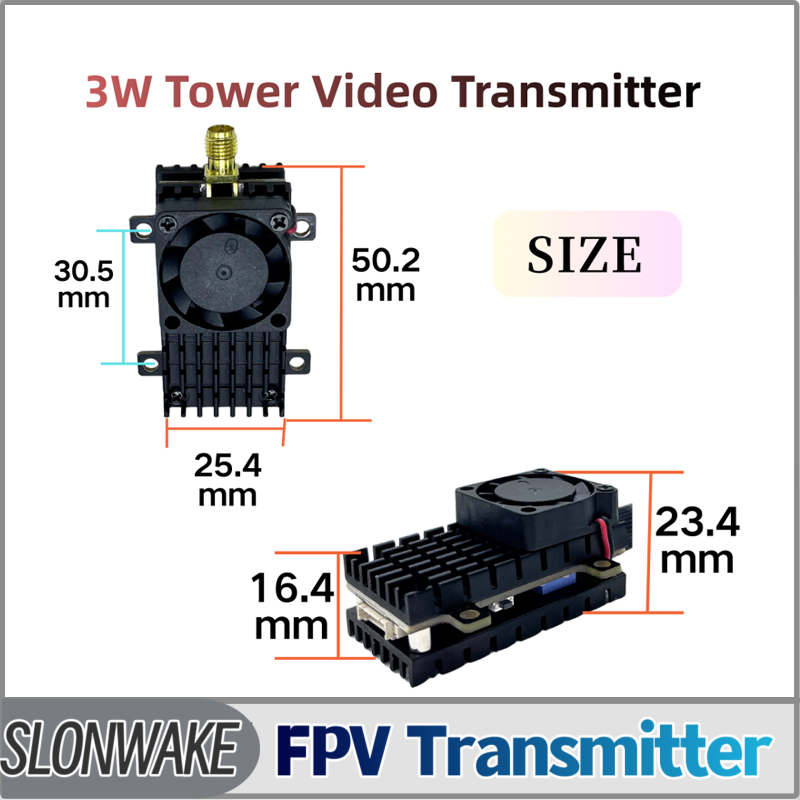 Drone Receiver - SLONWAKE 5.8G 3000mW محاكاة VTX FPV