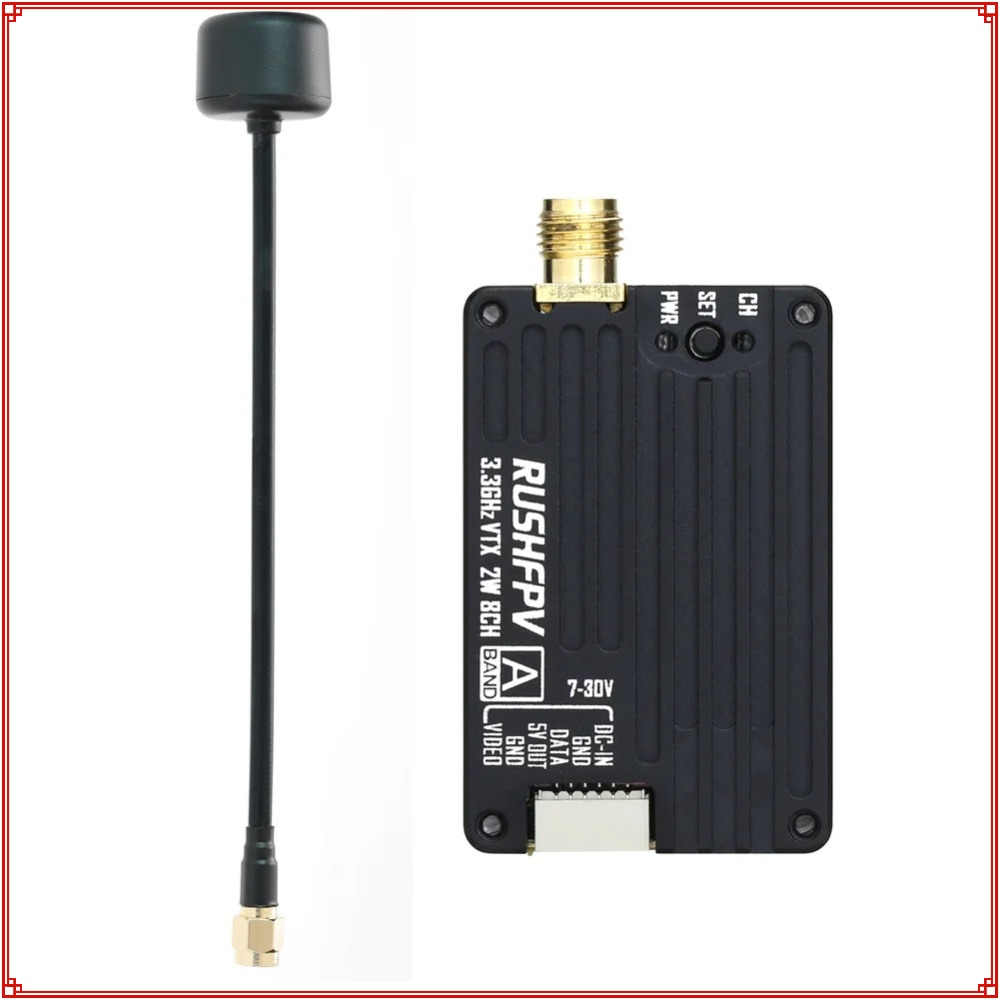 جهاز إرسال RUSHFPV 3.3G 2W VTX - مراجعة Drone Receiver وسعره