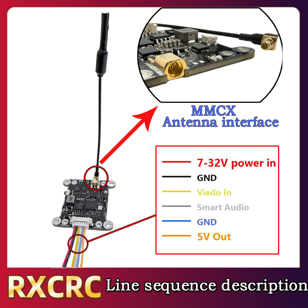 RXCRC 5.8G وحدة 48CH 1.6W VTX  - مراجعة Drone Receiver وسعره