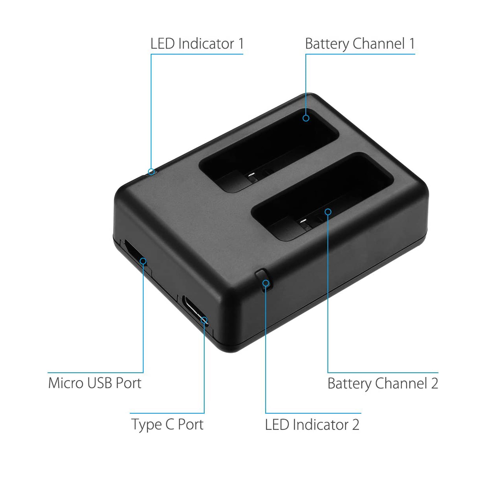 مناسبة لشاحن GOPRO Hero 5 AHDB - مراجعة Drone Battery وسعره