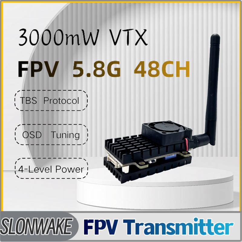 SLONWAKE 5.8G 3000mW محاكاة VT - مراجعة Drone Receiver وسعره